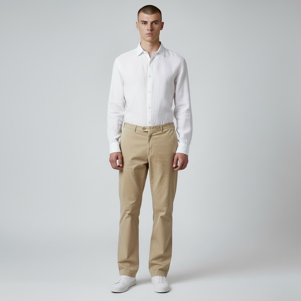 Peter Millar Pants Men's 36x30 Khaki Pima Cotton Straight Fit‎ Chino Trousers